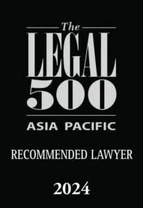 Legal 500 recommended lawyer - asia pacific - 2024